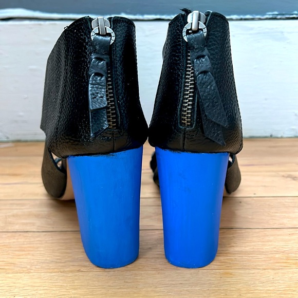 Splendid block heel leather sandals - Picture 5 of 10